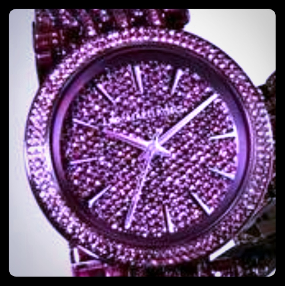 Purple sparkle Michael Kors watch!